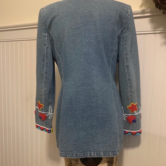🪡 beaded Denim Jacket Blazer 🧵 - Picture 9 of 16